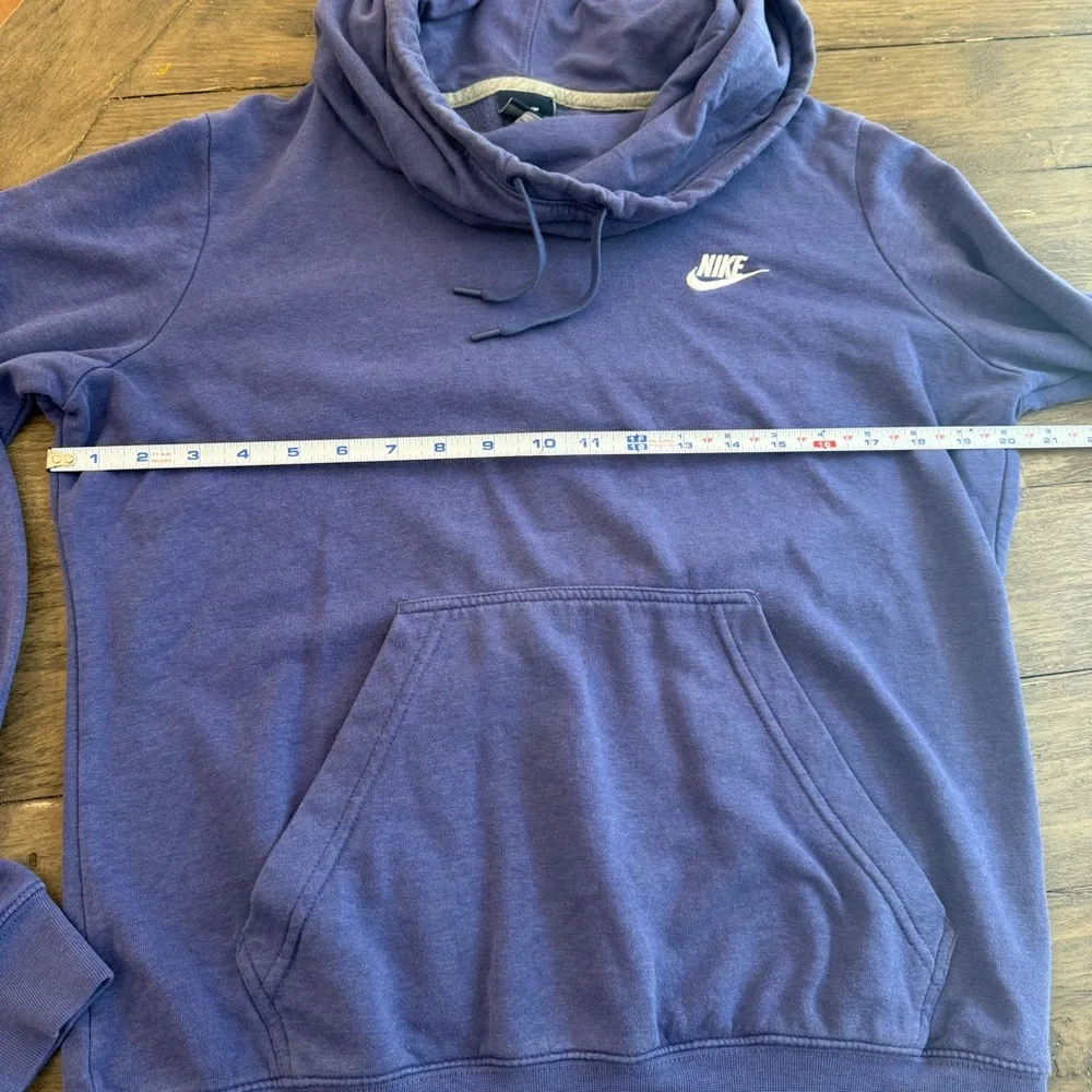 NIKE Sportswear Women's Funnel-neck Hoodie Mystic Navy Size Medium‎ Sweatshirt